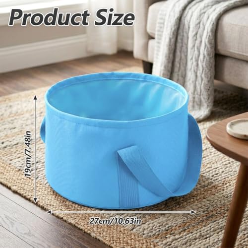 Balde Plegable para Remojar Pies 14 L Portátil Azul miniatura 2