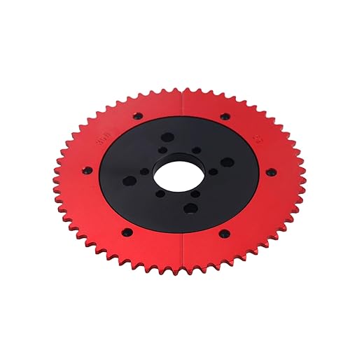 Vista 45 de 53T Split Sprocket Adaptador con piñón para Universal Mini Bike Go Kart (Plata)