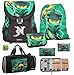 Produktbild LEGO Ninjago Easy Schulranzen-Set 7tlg. GOLDEN Power Spinjitzu mit Federmappe gefüllt, Turnbeutel, große Sporttasche und Regenschutz grüner Ninja Lloyd