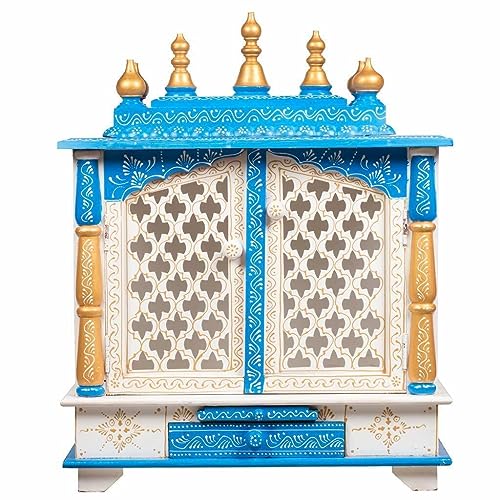 Temple hindou bois Devyom : la solution gain de place pour votre mandir mural de maison - 2