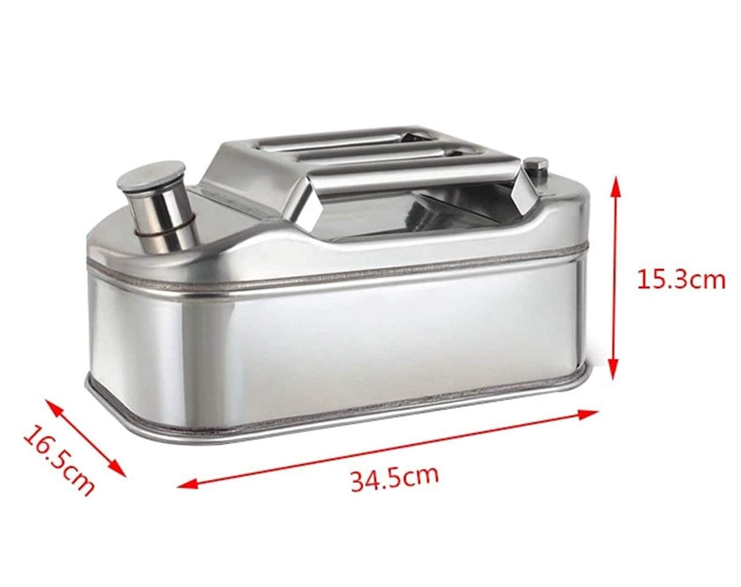 5L/10L/15L/20L Carburante Benzina Benzina Diesel Tanica di Backup Contenitore, Serbatoio Benzina in Acciaio Inossidabile 201 per Motociclette e Automobili,20L (5l)