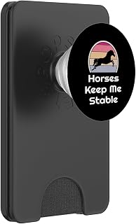 Equestrian Horseback Rider Riding Horses Keep Me Stable PopSockets PopWallet for MagSafe