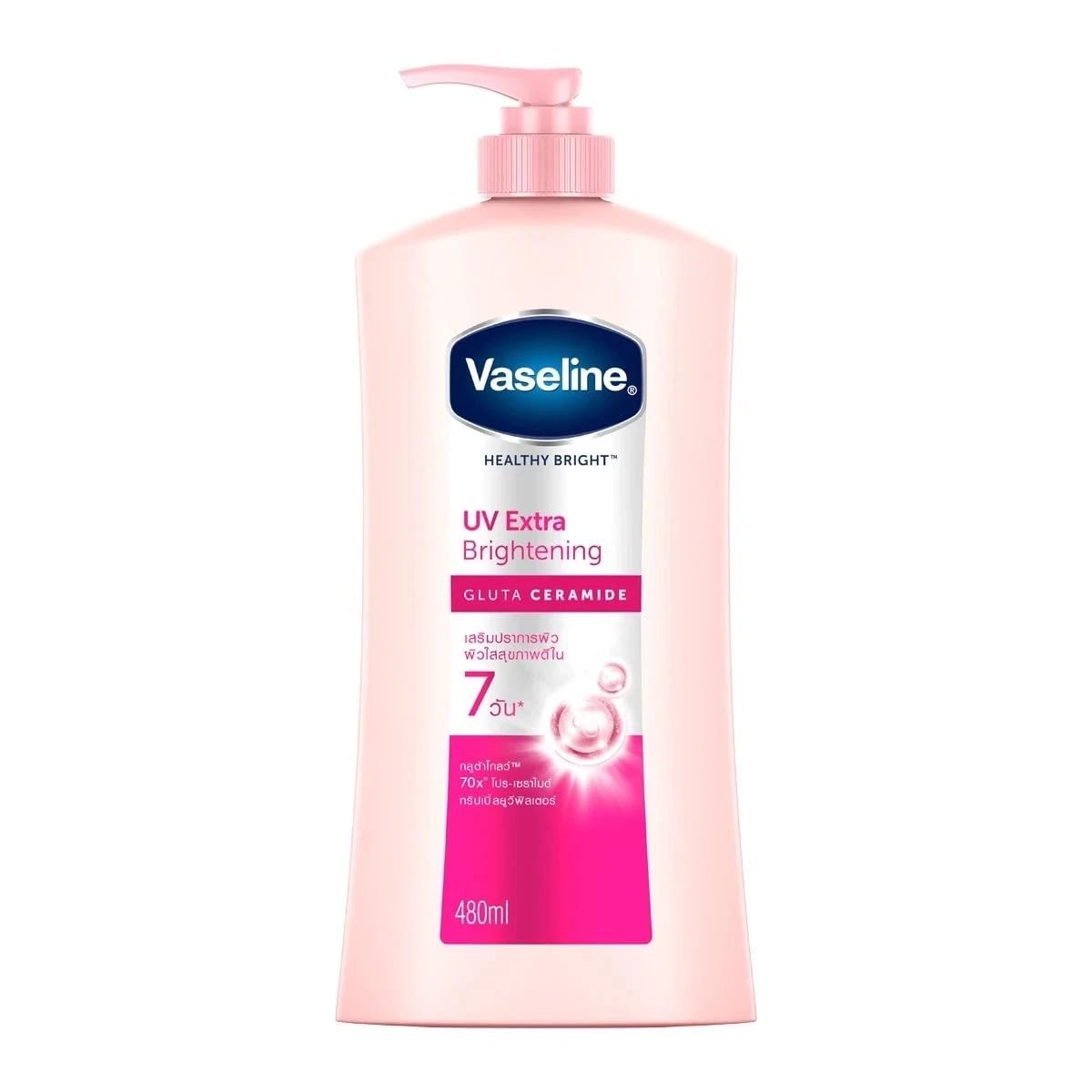Vaseline Healthy Bright UV Extra Brightening Gluta Glow Body Lotion, 500ml