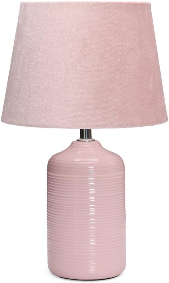 Homes r usElstead Ceramic Table Lamp, Pink-5110100201902