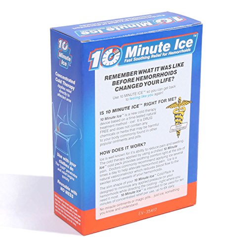 10 Minute Ice - Hemorrhoid Treatment For Fast Relief. Includes Two Shaped Ice Packs To Concentrate Relief (2 Pack) #TOP1
