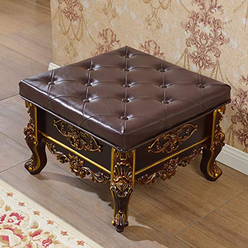 Taburete Plegable para Sala de Estar, Taburete otomano, Taburete pequeño con mechones, Taburete bajo Creativo, Banco de Zapatos Cuadrado, Duradero, Antideslizante, para Entrada de