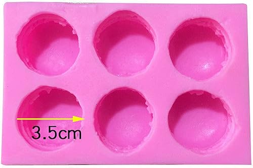 Miniatura 4 de 6 agujeros Macaron molde de silicona fondant pastel chocolate hornear molde suministros (color aleatorio)