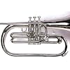 Moz Advanced Monel Pistons Marching Mellophone Key of F with Case and Mouthpiece-Nickel Plated Finish