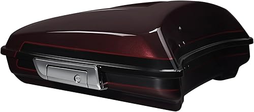 Miniatura 39 de TCMT Caja de maletero de motocicleta Razor de 5.5 pulgadas con llave de pestillo compatible con Harley 2014-2025 Touring CVO Road King Road Glide