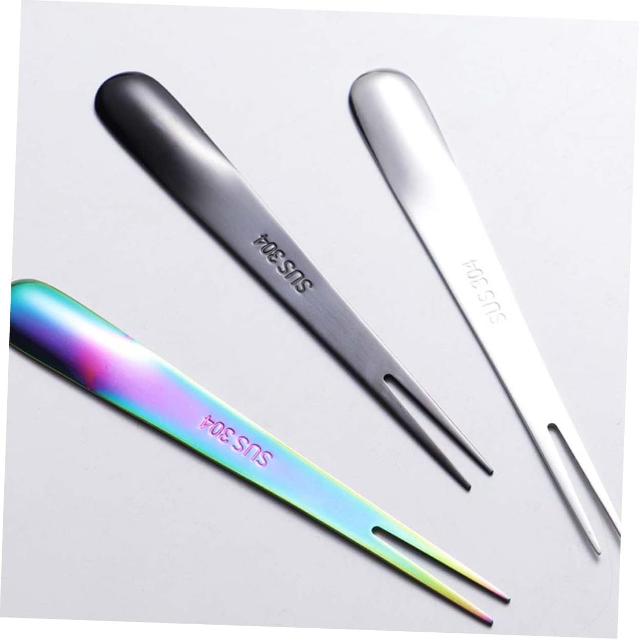 Stainless Steel Dessert Forks Golden Cake Fruit Fork
