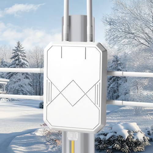 Image of AX3000 Outdoor WiFi 6 Extender, WiFi Extender Signal Booster Outdoor Wireless Gigabit Access Point, IP65 Weatherproof, PoE Power Supply, for Starlink, Camera, Garage, Farm, Yard, RV, Campsite