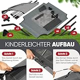 Deuline Hundeliege mit Dach erhöhtes Hundebett Garten Outdoor Haustierliege M-76x61x18/71cm GRAU 520080