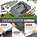 Deuline Hundeliege mit Dach erhöhtes Hundebett Garten Outdoor Haustierliege M-76x61x18/71cm GRAU 520080