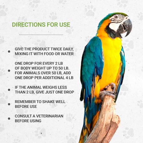 Birds Respiratory | Natural Herbal Dietary Pet Supplement for Birds | Healthy Respiratory System Support | Alcohol-Free Extract, Horehound, Linden, Peppermint, Elder Flowers, Fennel 2 oz - Image 2