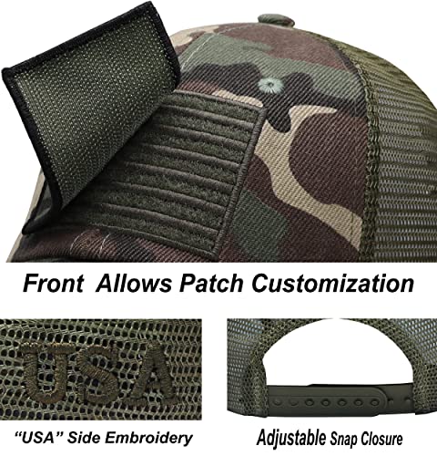 Image of Antourage American Flag Unconstructed Unisex Mesh Snapback Baseball Hat Cap for Men and Women +2 Patriotic Patches Included