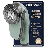 Farberware Large Lint Remover Fabric Shaver – Battery Operated Lint Shaver with Triple Blades for Clothes, Sweater Shaver to Remove Fuzz, Lint Balls, Pilling for Clothing, Couch, Furniture