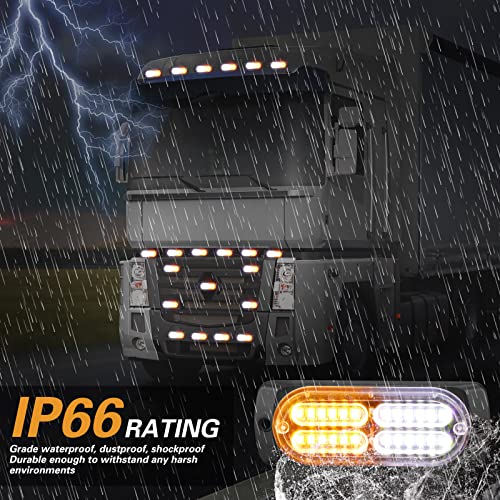 Leelosp 12 Pcs LED Strobe Lights