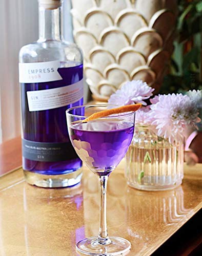 Nick And Nora Coupe Cocktail Glasses - Handblown Set Of 2, Hand Etched Vintage Small Coupe Glass To Serve A Manhattan, Martini, Aperitif, Algonquin, Or Port Wine, 5-Ounce (Honeycomb Hammered, 2) #TOP7