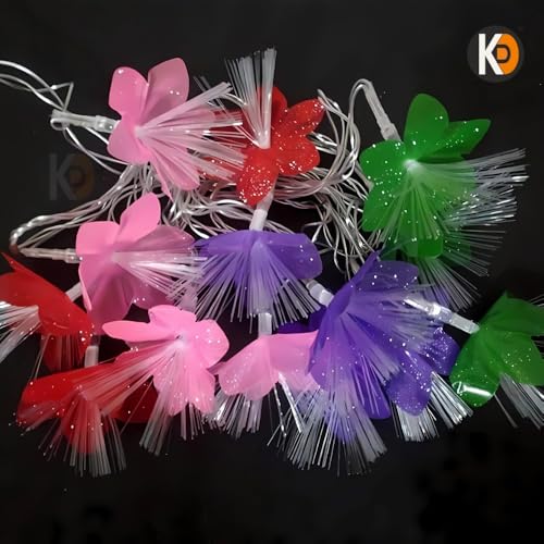 Image of K D 20 led Radium Flower Light 8ft String Light for Diwali /Navratri /Christmas for Indoor & Outdoor Decoration Lights, Specially for Temple Decoration (Radium Flower)