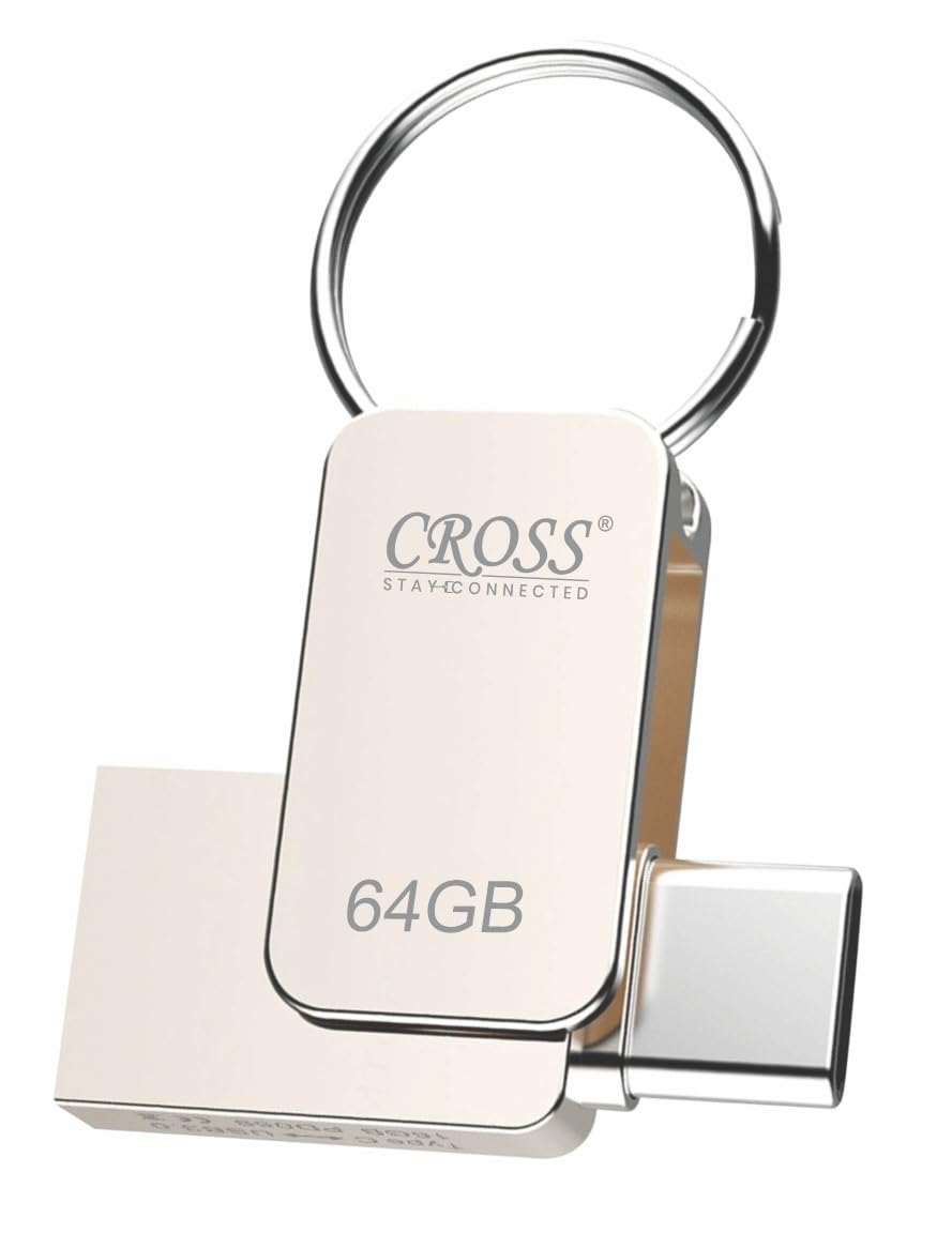 CROSS Type-C OTG 64GB PENDRIVE/Premium Metal Body with USB 3.0 Technology | 180 Mbps HIGH Speed Data Transfer | Compatible with Smartphones, LAPTOPS, TVS, Gaming Console ETC. (64 GB) (B0CPVPVJGD) Amazon Price History, Amazon Price Tracker