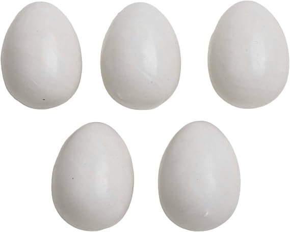 12Pcs Simulated Pigeon Eggs, Solid Plastic Fake Eggs For Pigeon Hatching Supplies, Realistic Training Dummy Eggs To Encourage Nesting Instincts, White, 10X8x10mm