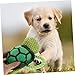 Abaodam Turtle Plush Dog Chewing Toy Soft Squeaky Molar Plaything for Dogs Cartoon Animal Design Lightweight and Safe for Teething Puppies