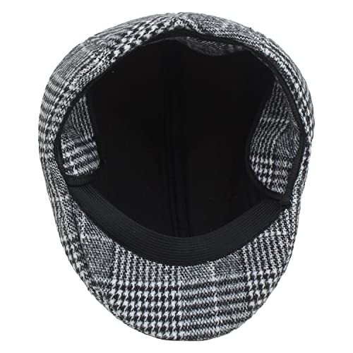 Image of Zacharias Men's Checkered Woolen Golf Cap with Earmuff (Pack of 1) eg-08
