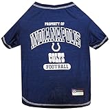 NFL Indianapolis Colts Dog T-shirt X-Large. - Licensed Shirt for Pets Team Colored with Team Logos- Premium Stretchable Materials for the comfort of your Dog & Cat