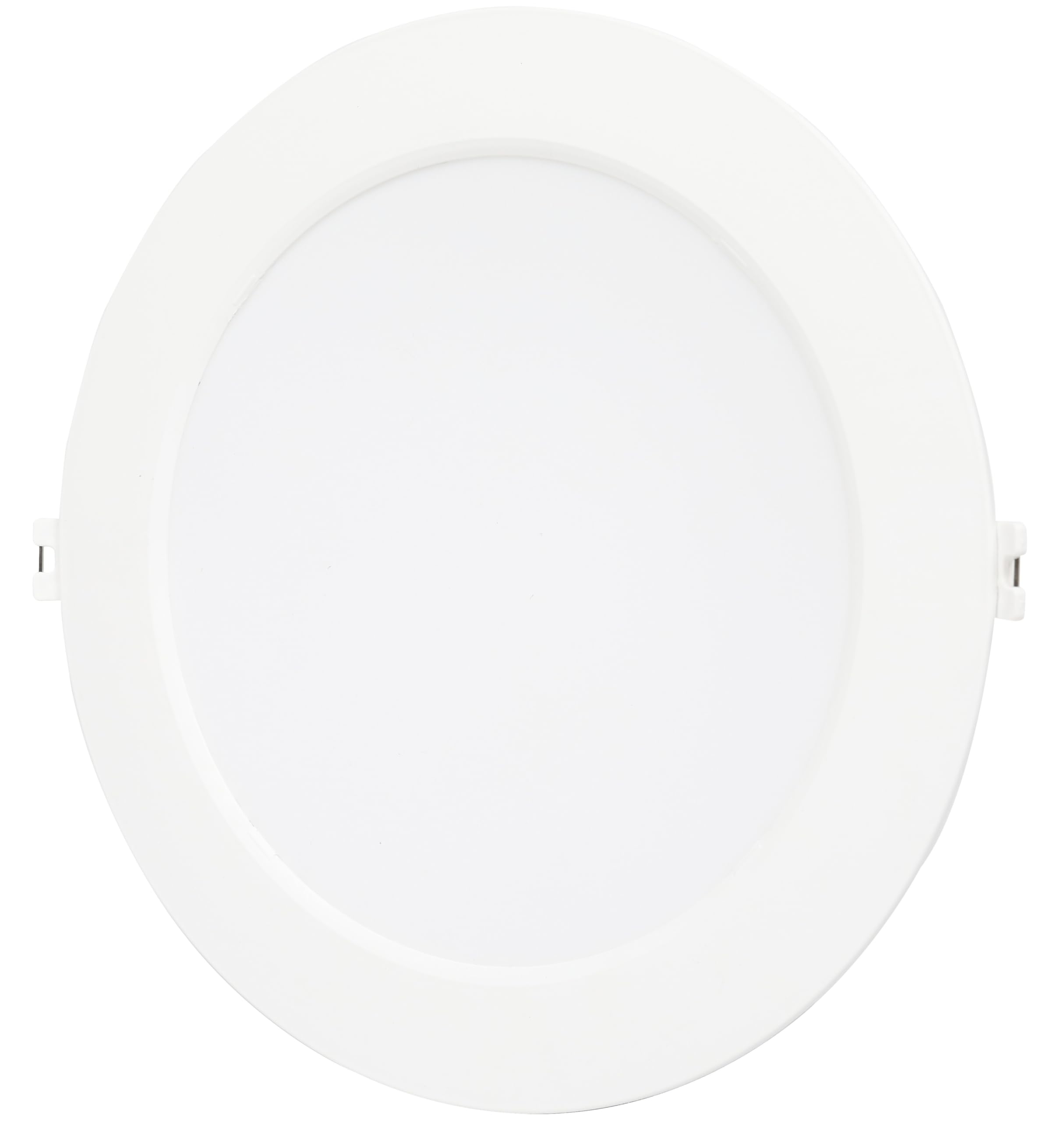 Bright Source Core LED Round Panel Downlight, Slimline Recessed Ceiling Spotlight, 18W, 1620lm, 4000K Cool White, IP20, 195mm Cutout, LED Driver Included