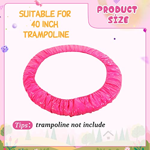 Coussin ressort trampoline 101 cm rose pour éviter les blessures aux pieds