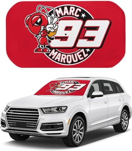 マルク マルケス 車用 サンシェード 折り畳み式 遮光 強力断熱 車内用品 紫外線反射 取付け簡単 四季兼用 133x73cm