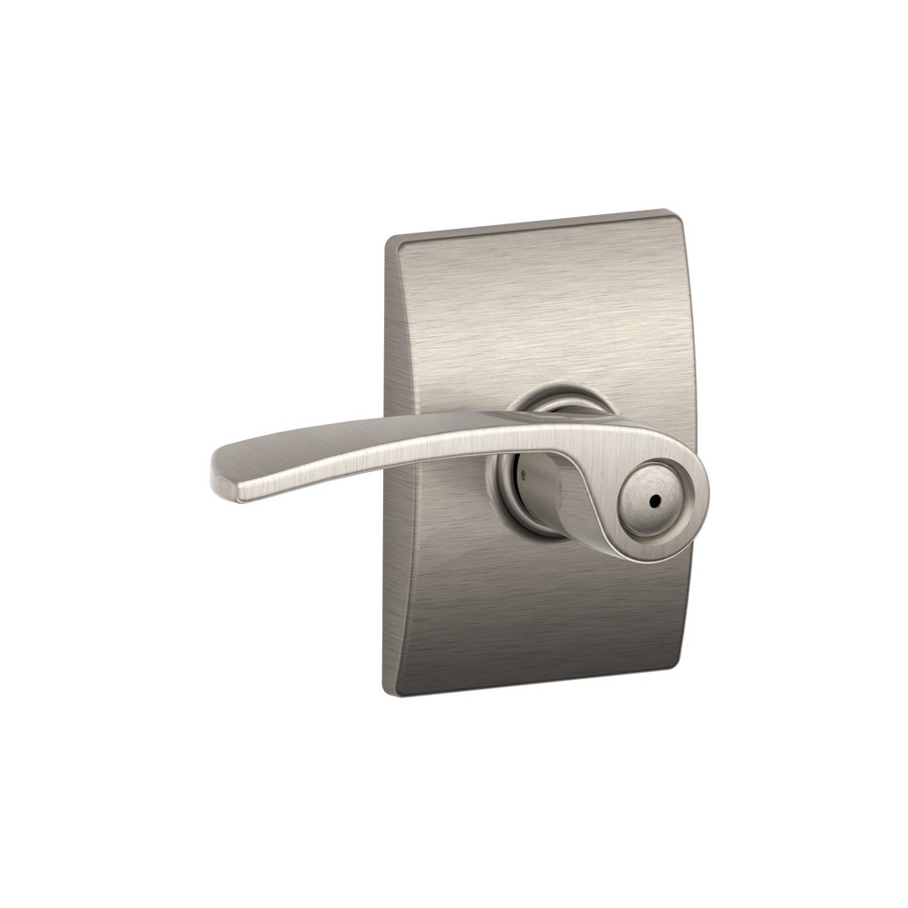 Schlage Century Merano Privacy Lever - Satin Nickel Bed/Bath Door Handle - View #8