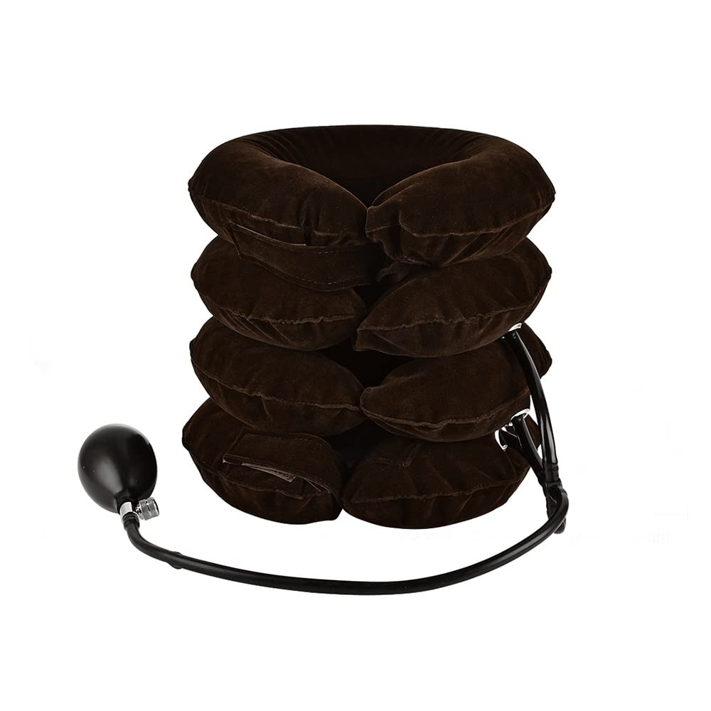 Traction cervicale à air à 4 couches collier gonflable de décompression du cou - 8