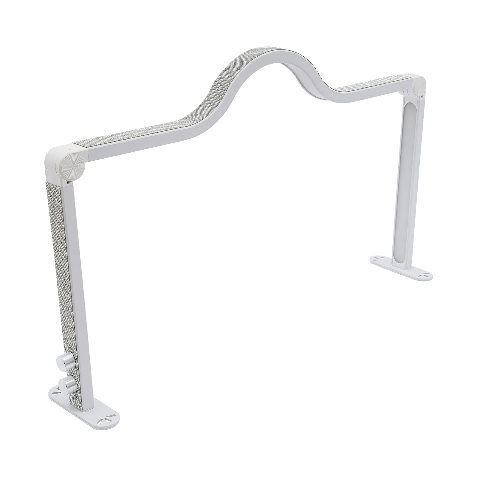 Półksiężyc lampa stołowa LED do paznokci, 48 W, światło rzęs, lampa biurkowa do manicure, lampa stołowa, ściemniana, 3000-6000 K, składana lampa LED na stół do paznokci, lampa do pięknego rzęs