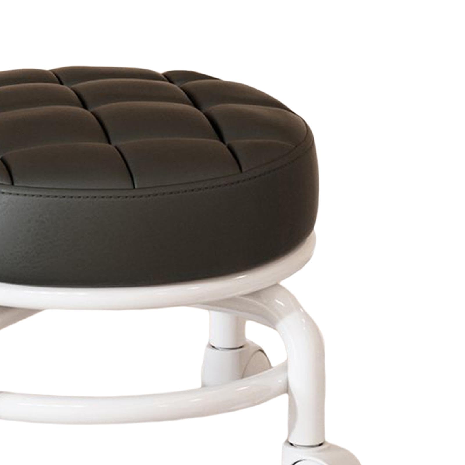 Rockible Taburete Bajo con Asiento y Ruedas, Taburete para Tareas Domésticas, Ruedas Giratorias Universales, Negro, Individual