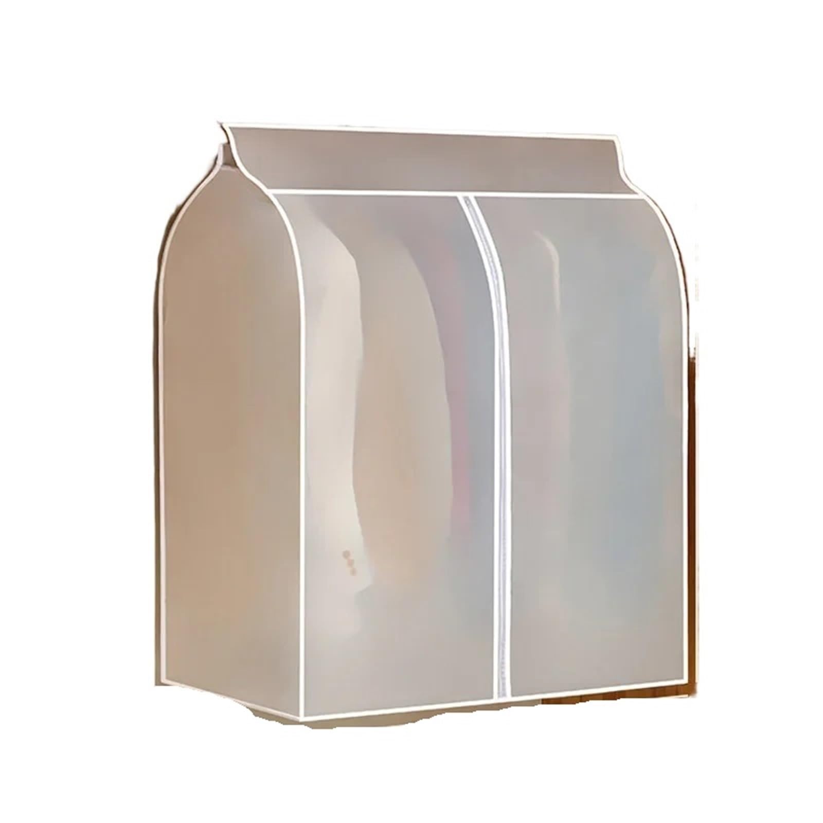 Clothes Rail Cover Clothing Dust Cover Transparent Dress Clothes Garment Hanging Organizer Dustproof Wardrobe Storage(50x80x90cm)