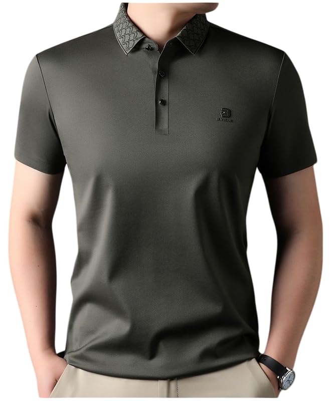 MR. FASHION Men’s Polo T-Shirt with Designer Printed Collar | Premium Cotton Blend | Slim Fit Casual & Smart Wear