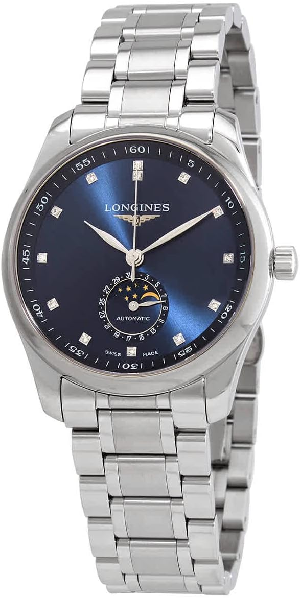 ロンジンマスターコレクション ムーンフェイズ 自動SSブルーダイヤル ダイヤモンド付き L2.909.4.97.6、ブルー, ブルー, ブレスレット Amazonで販売中 ロンジンマスターコレクション ムーンフェイズ 自動SSブルーダイヤル ダイヤモンド付き L2.909.4.97.6、ブルー, ブルー, ブレスレット Amazonで販売中