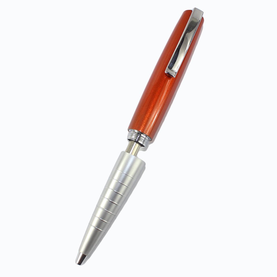 赤とシルバーの細字ペン ノック式油性ペン ハンディS PentelPEN（細字）用 交換