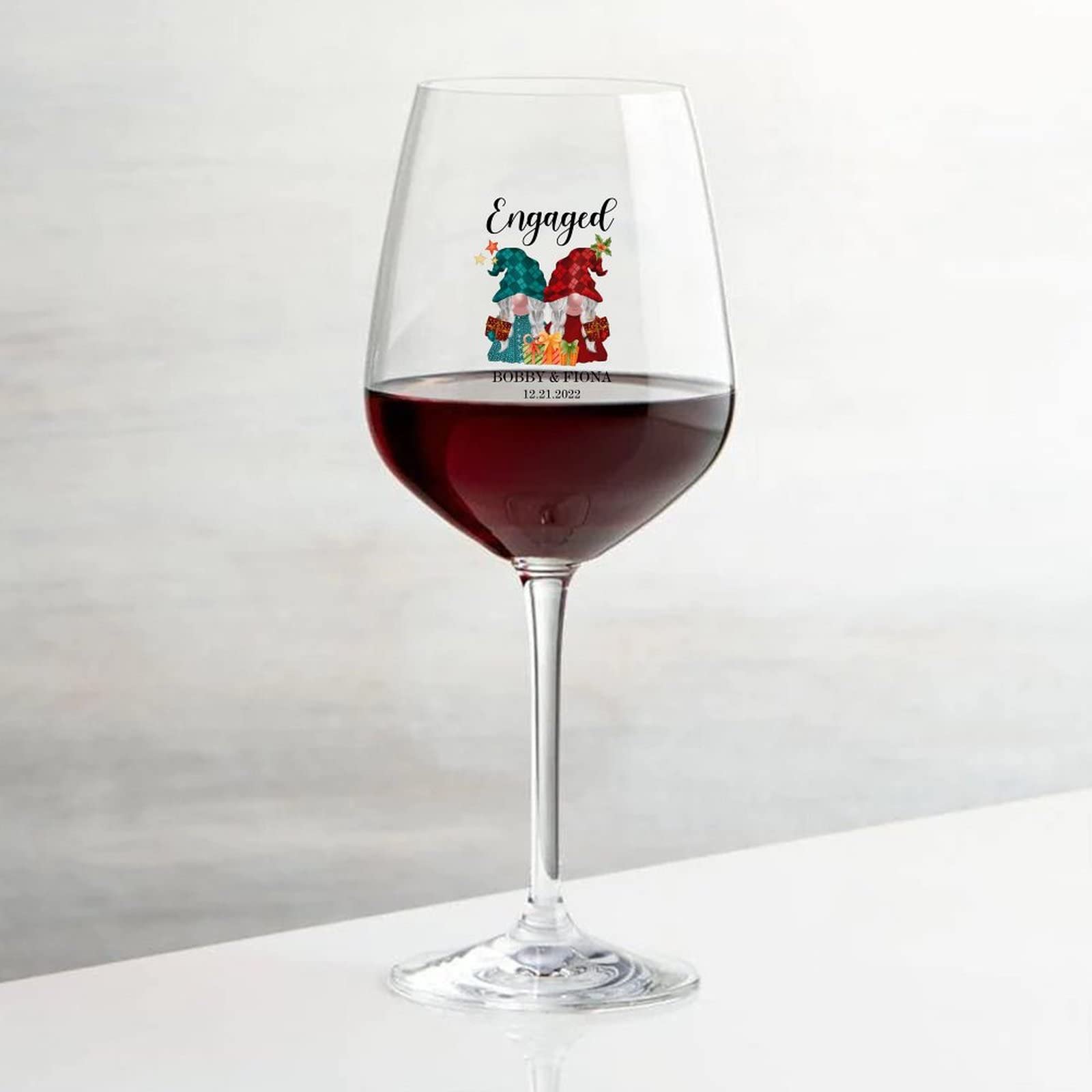 Juego de 2 copas de vino tinto para mamá, regalos de compromiso para hombres y mujeres, perfectos para los amantes del vino, 17 onzas