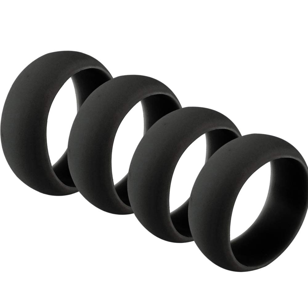 Silicone Wedding Ring for Men & Women Stackable Durable Rubber Safe Band for Couple