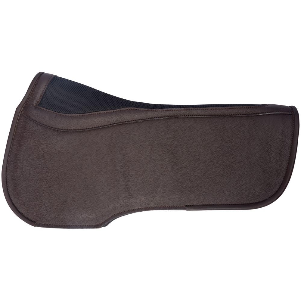 Schneiders Leather and Felt English Half Horse Saddle Pad | Non-Slip Leather Exterior | Superior Cushioning & Shock Absorption | Designed for Performance & Comfort | Color Brown