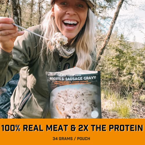 Peak Refuel Biscuits And Gravy | Premium Freeze Dried Camping Food | Backpacking & Hiking Mre Meals | Just Add Water | 100% Real Meat | 53G Of Protein | 2 Serving Pouch (2 Serving Pouch) #TOP3