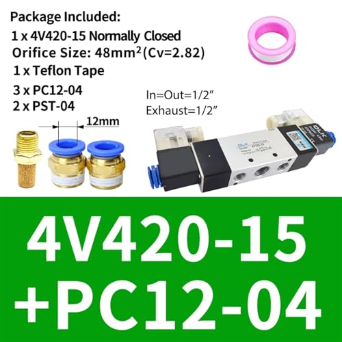 Électrovanne pneumatique 4V420-15 double bobine AC220V - 3
