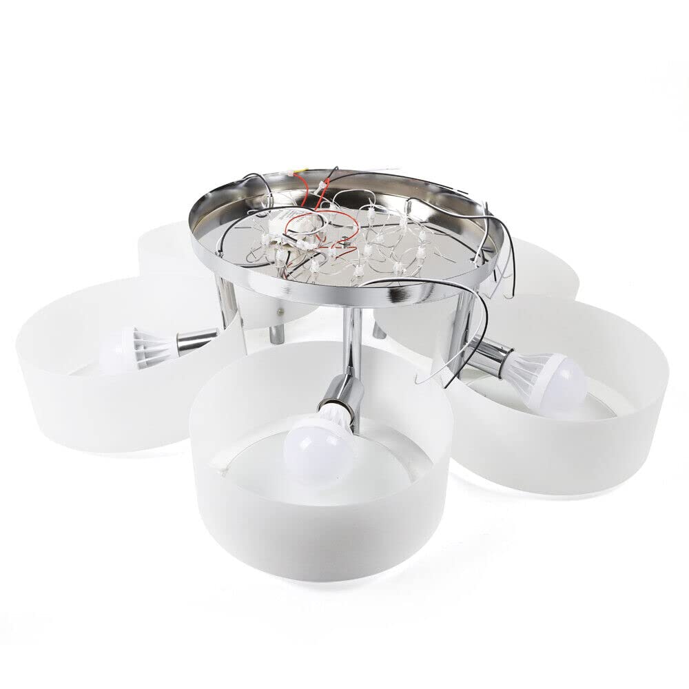 LED Cristal Plafonnier,Acrylique Cristal Lustre LED,Lumière Tricolore Réglable,pour Chambre à Coucher,Salon,Salle à Manger