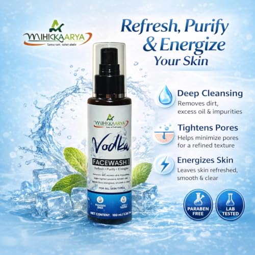 Image of Vodka Face Wash for Men & Women - Pack of 2 (100ml Each) | Deep Cleansing & Refreshing Skincare