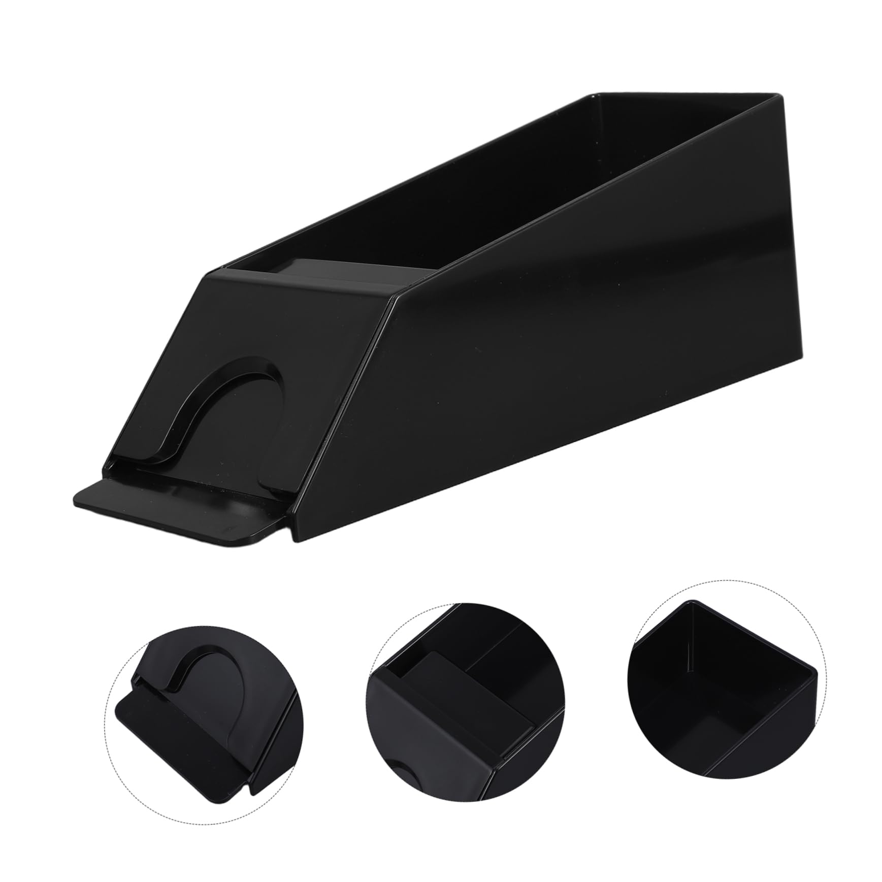 BESTonZON Distributore di Carte Acrilico Nero Resistente All’usura per Giochi da Tavolo e Scacchi, Forma Arrotondata, Uso Durevole e Pesante, Accessorio per Giochi di Carte