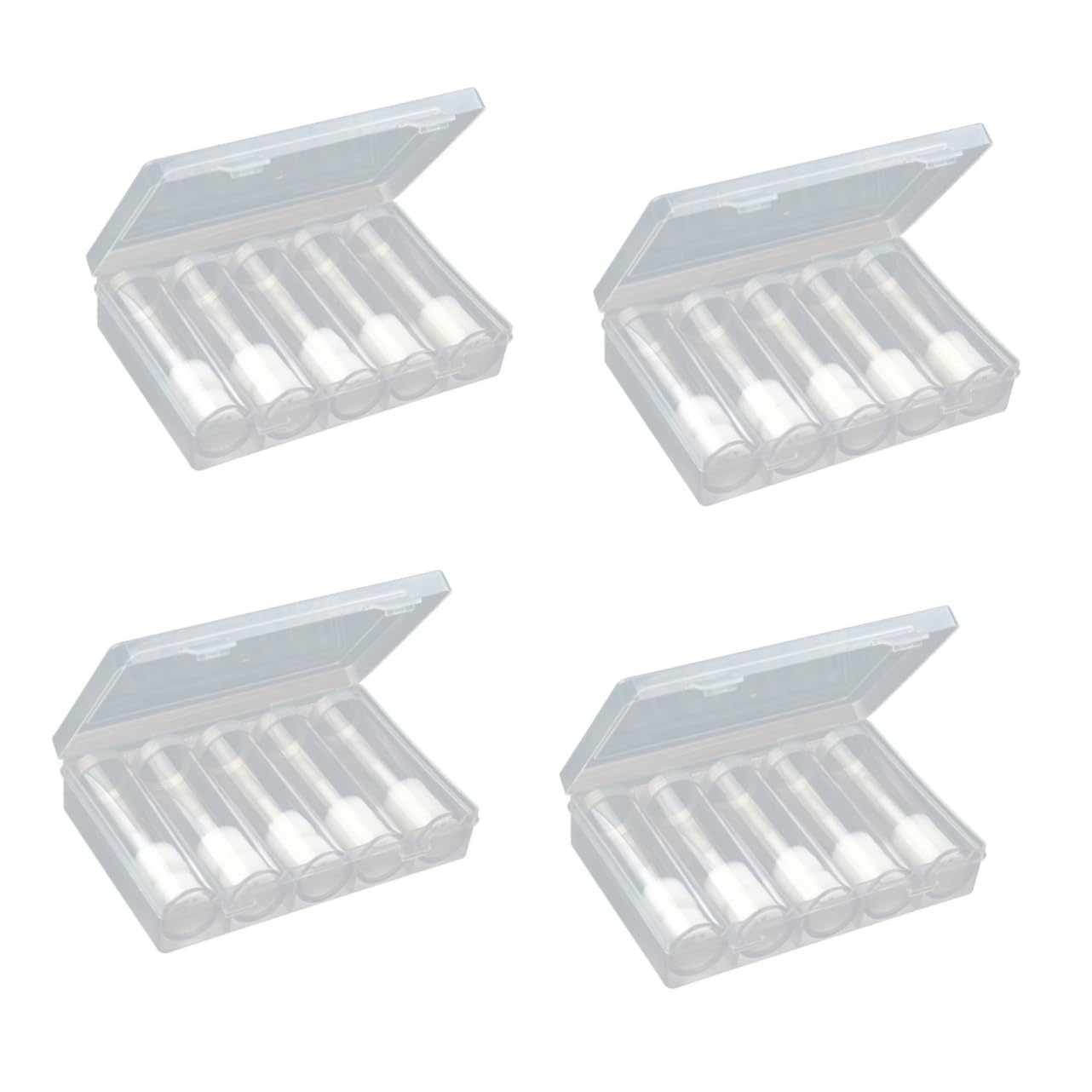 Lurrose 24piezas Tubos De Almacenamiento De Monedas Transparentes Con Caja Organizadora Tubos Para Coleccionistas De Monedas
