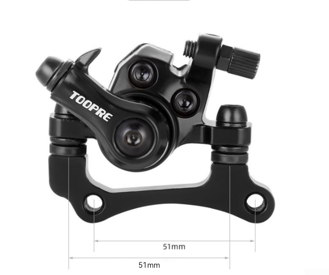 Pinza de freno de disco lateral derecho scooter eléctrico bicicletas 8 10 pulgadas pastillas freno resortes rojo