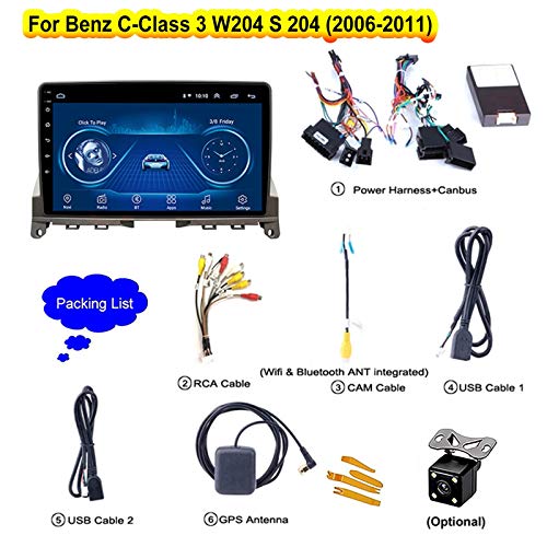 Radio para coche Android Benz C-Class 2006-2011 con Bluetooth y GPS 3